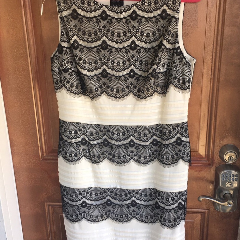 beautiful black and white  dress.